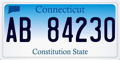 CT license plate AB84230