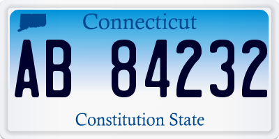 CT license plate AB84232