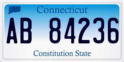CT license plate AB84236
