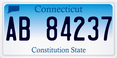 CT license plate AB84237