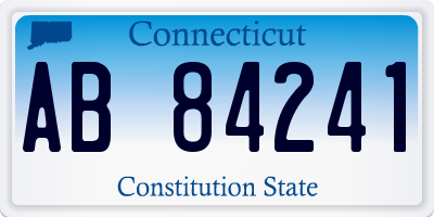CT license plate AB84241