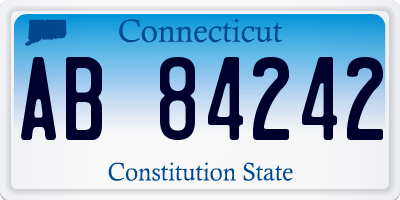 CT license plate AB84242