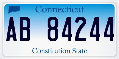 CT license plate AB84244