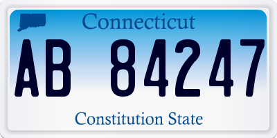 CT license plate AB84247