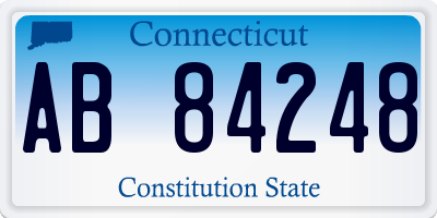 CT license plate AB84248