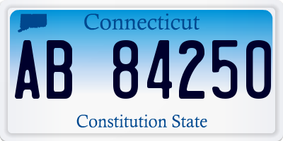 CT license plate AB84250