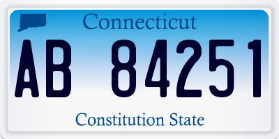 CT license plate AB84251