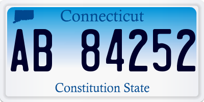 CT license plate AB84252