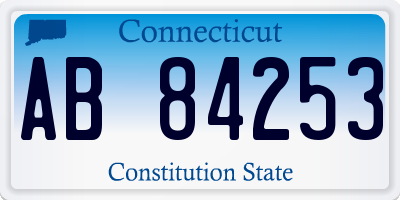 CT license plate AB84253