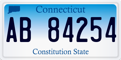 CT license plate AB84254