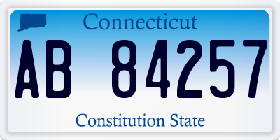 CT license plate AB84257