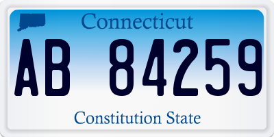 CT license plate AB84259