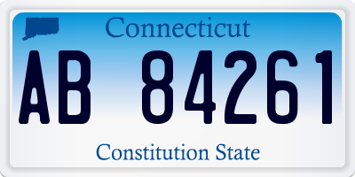CT license plate AB84261