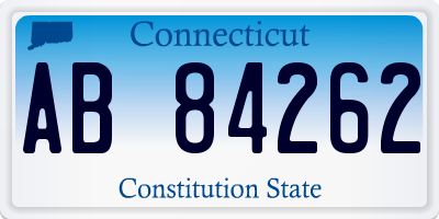 CT license plate AB84262