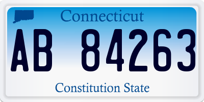 CT license plate AB84263