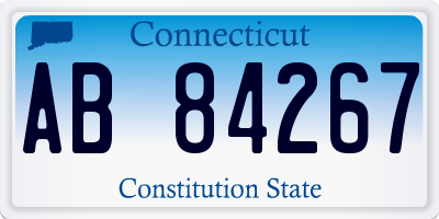 CT license plate AB84267