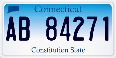 CT license plate AB84271