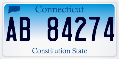 CT license plate AB84274