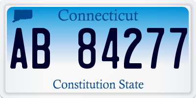 CT license plate AB84277