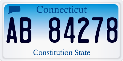 CT license plate AB84278