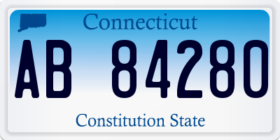 CT license plate AB84280