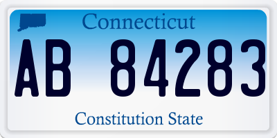 CT license plate AB84283