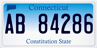CT license plate AB84286