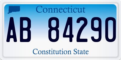 CT license plate AB84290