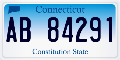 CT license plate AB84291