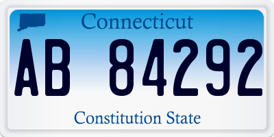 CT license plate AB84292