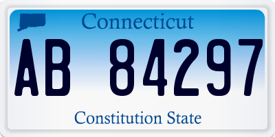 CT license plate AB84297