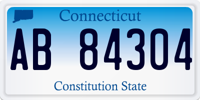 CT license plate AB84304