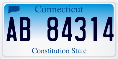 CT license plate AB84314