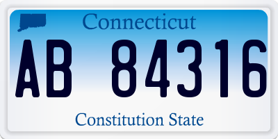 CT license plate AB84316