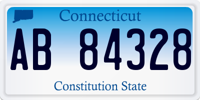 CT license plate AB84328