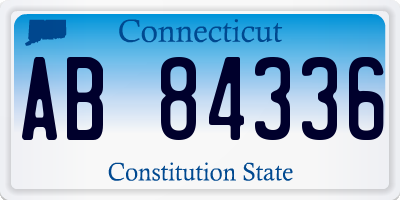 CT license plate AB84336