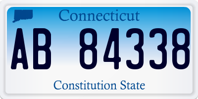 CT license plate AB84338