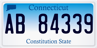 CT license plate AB84339