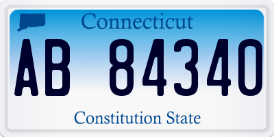 CT license plate AB84340