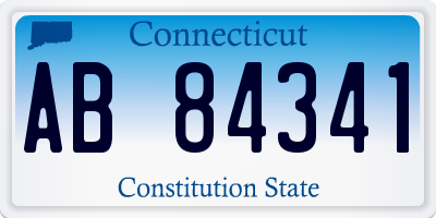 CT license plate AB84341