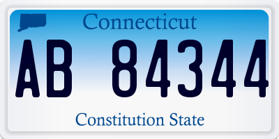 CT license plate AB84344