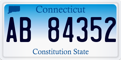 CT license plate AB84352