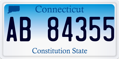 CT license plate AB84355