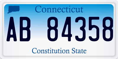 CT license plate AB84358