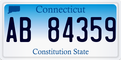 CT license plate AB84359