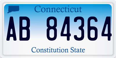 CT license plate AB84364