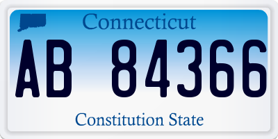 CT license plate AB84366