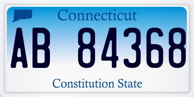 CT license plate AB84368