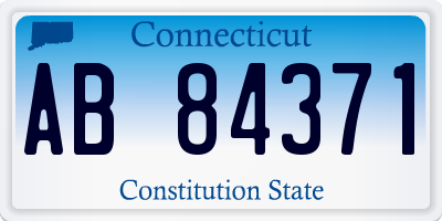 CT license plate AB84371