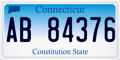 CT license plate AB84376